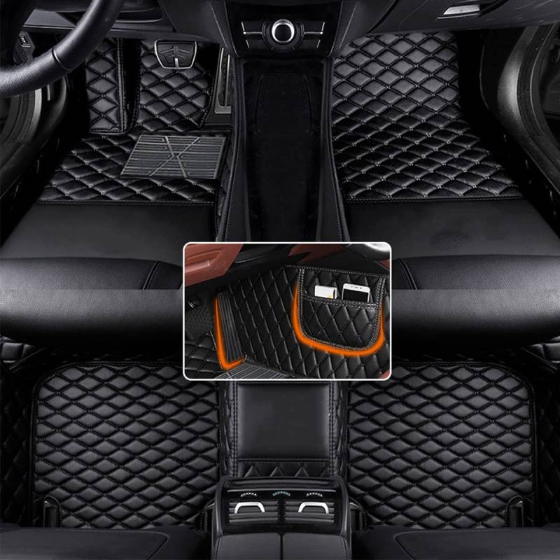 Anpassen Auto Fußmatte für Mitsubishi ASX Eclipse Cross Space Star Lancer Outlander Pajero wasserdichte Fussmatten rutschfeste Automatten Schwarz von maiqiken