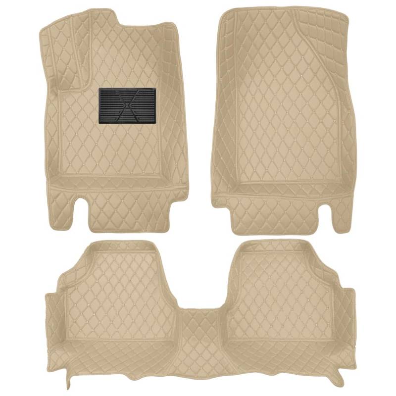 Auto Fußmatten für Ford Focus 2005-2011 (Aisle 19cm), Allwetter Fussmatten Set Zubehör Fußmatte,Beige(Tatsächliches Aufnahmebild) von maiqiken