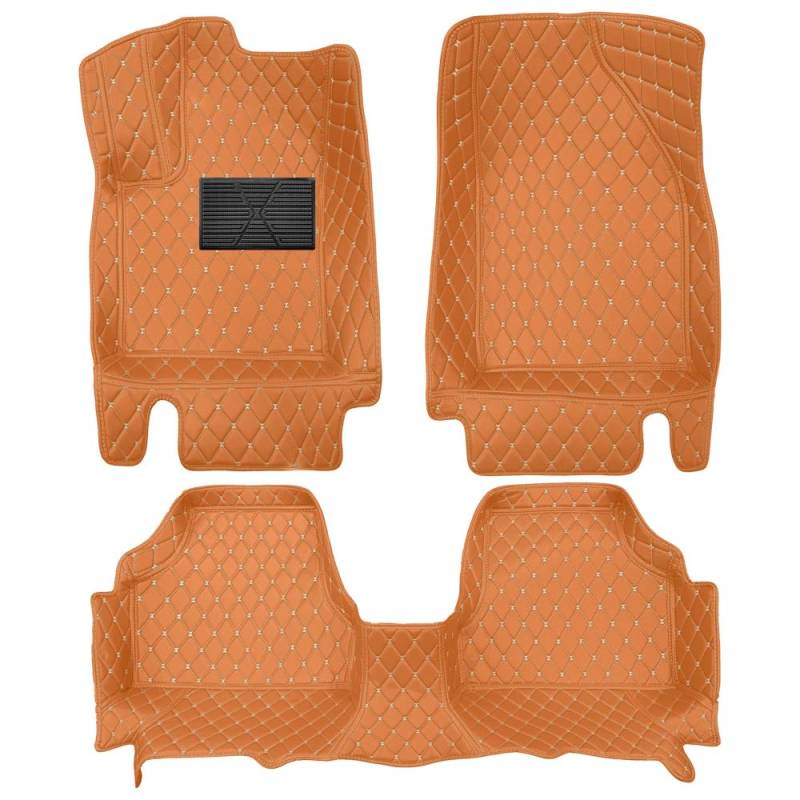 Auto Fußmatten für Ford Focus 2005-2011 (Aisle 19cm), Allwetter Fussmatten Set Zubehör Fußmatte,Orange(Tatsächliches Aufnahmebild) von maiqiken