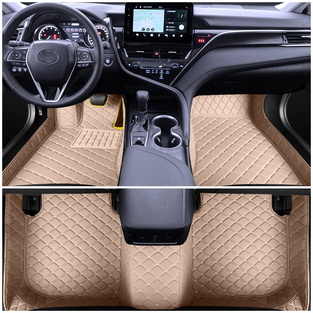 Auto Fußmatten für Land Rover Range Rover Sport 2014-2019 Allwetter Fussmatten Set Zubehör Fußmatten Beige von maiqiken