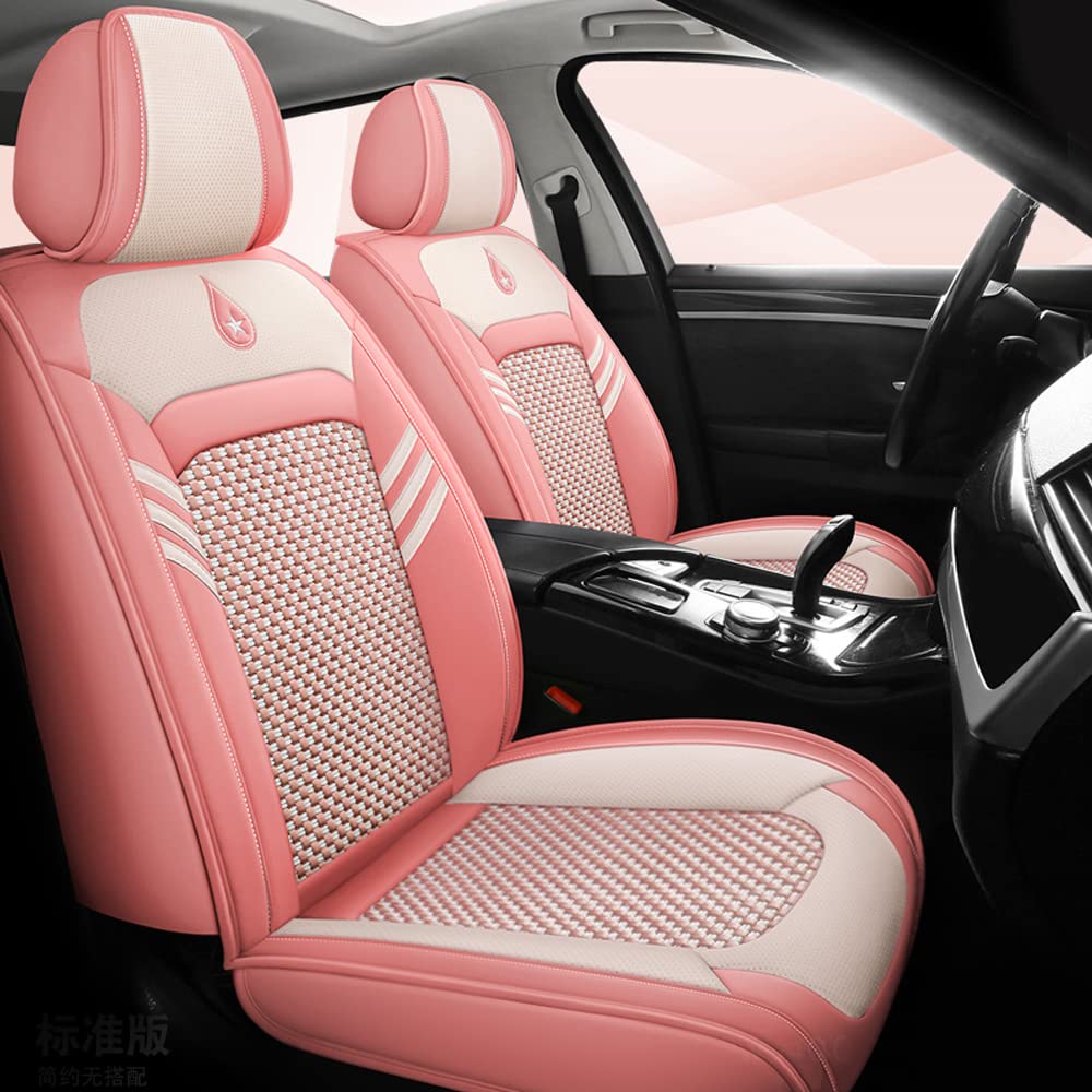 maiqiken Autositzbezüge Für Mazda CX3 CX-3 2015-2025, 5-Sitzer Sitze kompletter Satz Sitzkissen Allwetter Autoteile Interieur Rosa - 5 Sitzbezüge von maiqiken