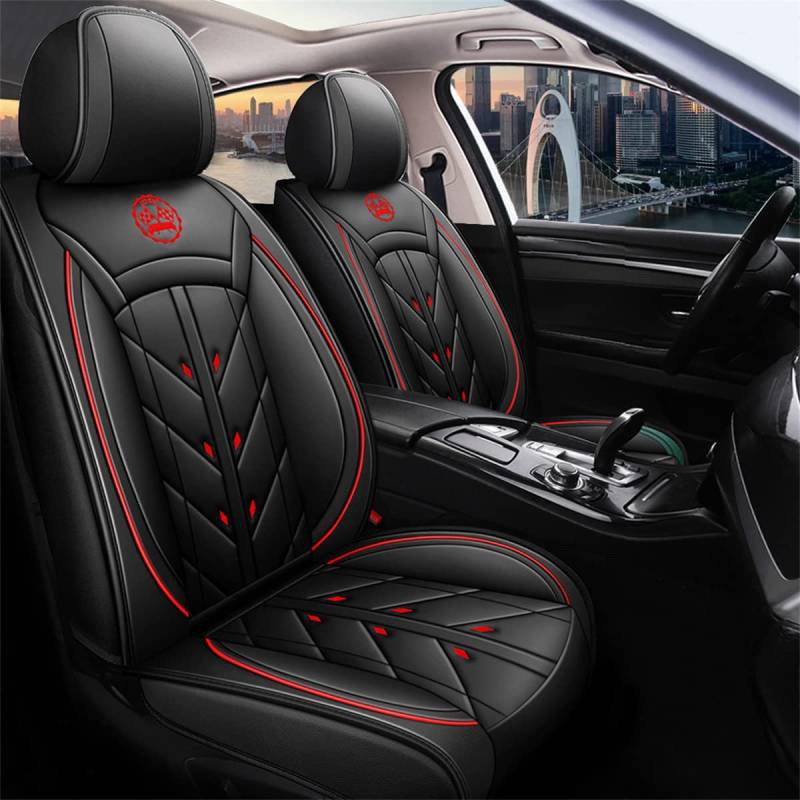 maiqiken Autositzbezug Für Mazda CX-5 Grand Touring Komplettset 5 Sitze sitzbezüge Allwettereinsatz Auto PU Ledersitzbezug Vorne und Hinten 5 Stück, Standard Version - Schwarz von maiqiken