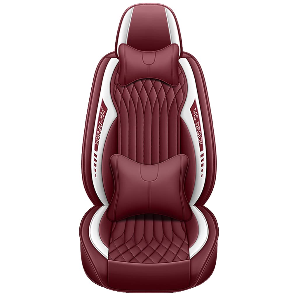 maiqiken Sitzbezug Für VW for Volkswagen Tiguan 2009-2024 Komplettset 5 Sitze Allwettereinsatz Autositzbezug Rot von maiqiken