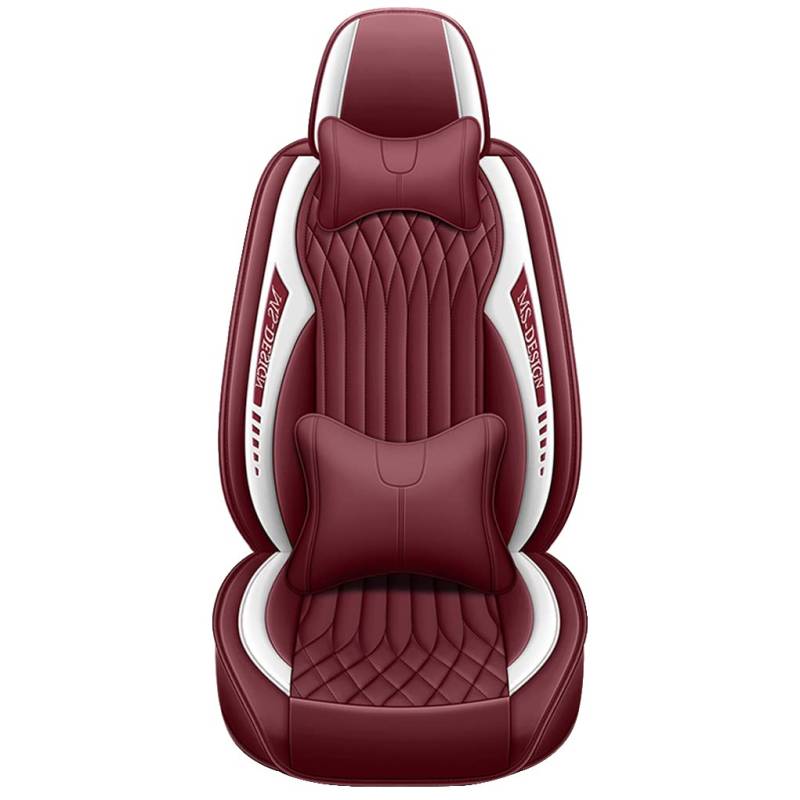 maiqiken Sitzbezug Für VW for Volkswagen Tiguan 2009-2024 Komplettset 5 Sitze Allwettereinsatz Autositzbezug Rot von maiqiken