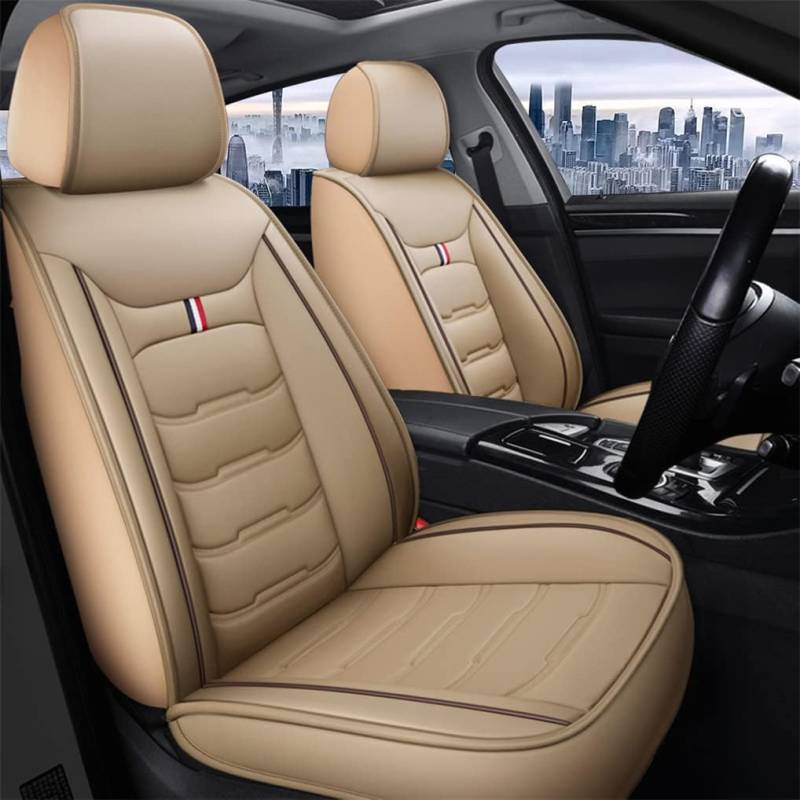 manchoose Auto Sitzbezügesets für Audi A4 B5 E8 B8, Vordersitzbezüge, Auto-Schonbezug, PKW-Sitzbezug Vordersitze, Sitzschoner-Auto Beige von manchoose