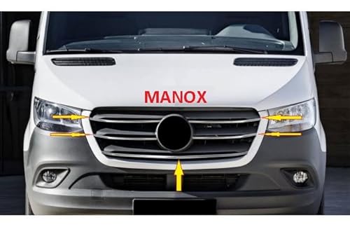 manox Für Mercedes Sprinter W907 W910 ab 2018 Chrom Kühlergrill Grill 5 TLG Edelstahl von manox