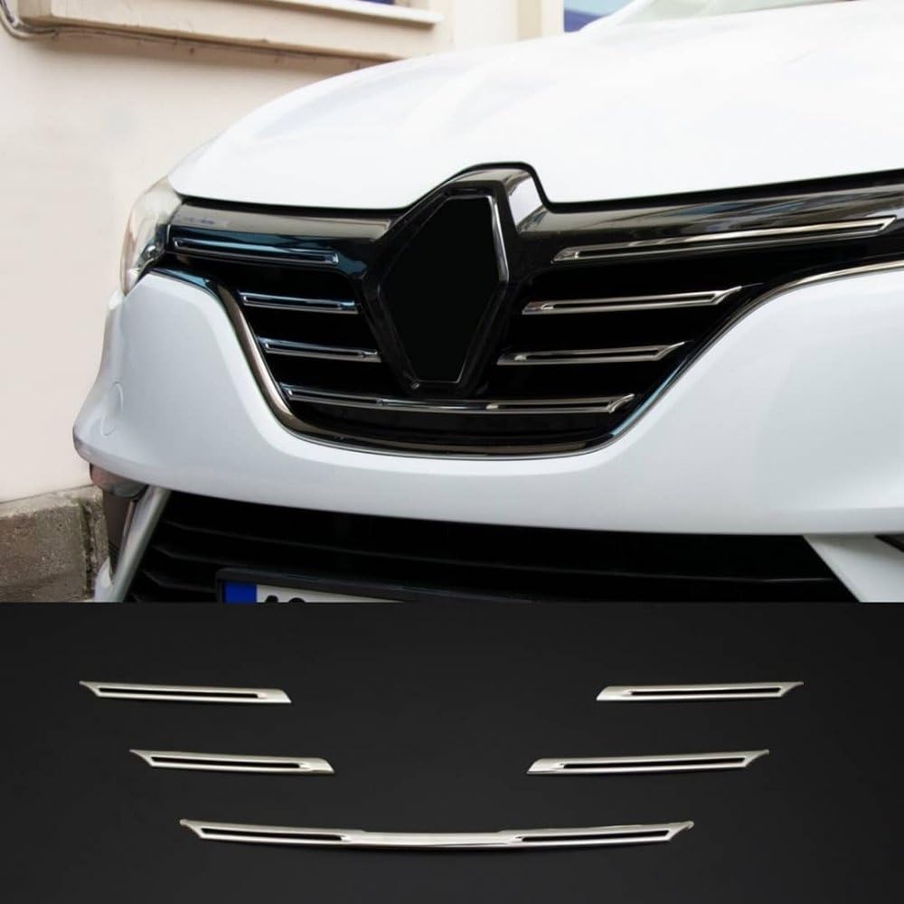 manox Für Renault Megane IV 2015-2020 Chrom 5 tlg Kühlergrill Grilleisten Edelstahl von manox