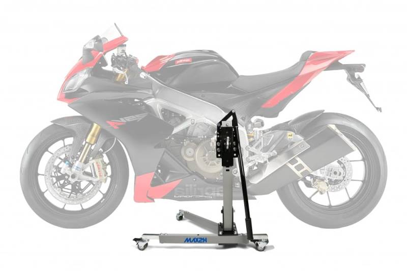 MAX2H Zentralständer EVOLIFT für Aprilia RSV4/FACTORY (2009-2012) - grau von max2h