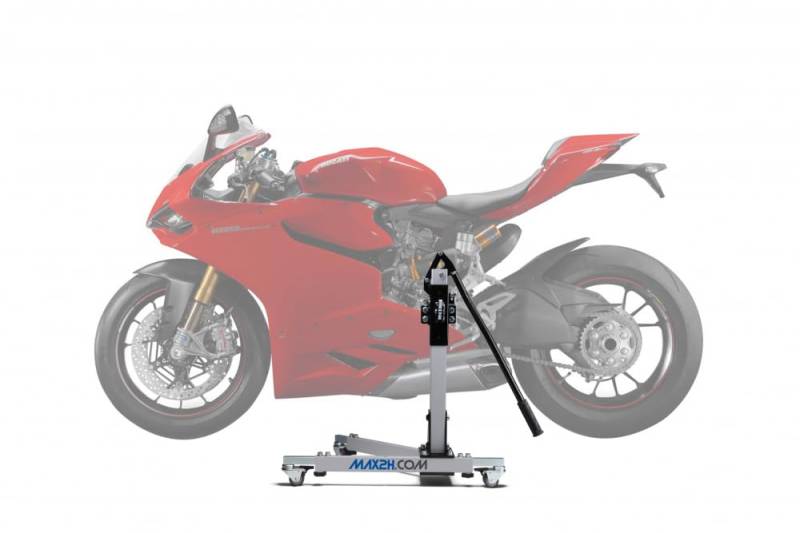 MAX2H Zentralständer EVOLIFT für Ducati Panigale 1199 S/Tricolore (2012-2014) - grau von max2h