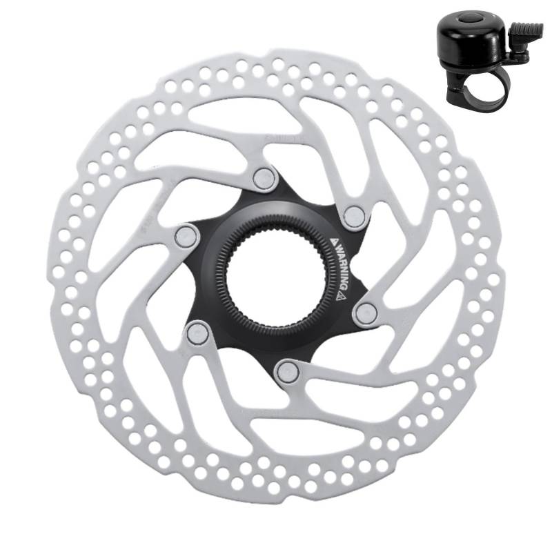 Shimano RT-EM300 Bremsscheibe 160 mm mit Lockring E-bike inkl. Fahrradklingel von maxxi4you