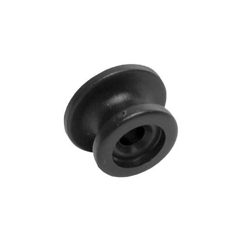 mb-m® 906527 50 Stück Rundknopf, Kunststoff, schwarz, Seil-Ø 6+8 mm für Anhänger von mb-m