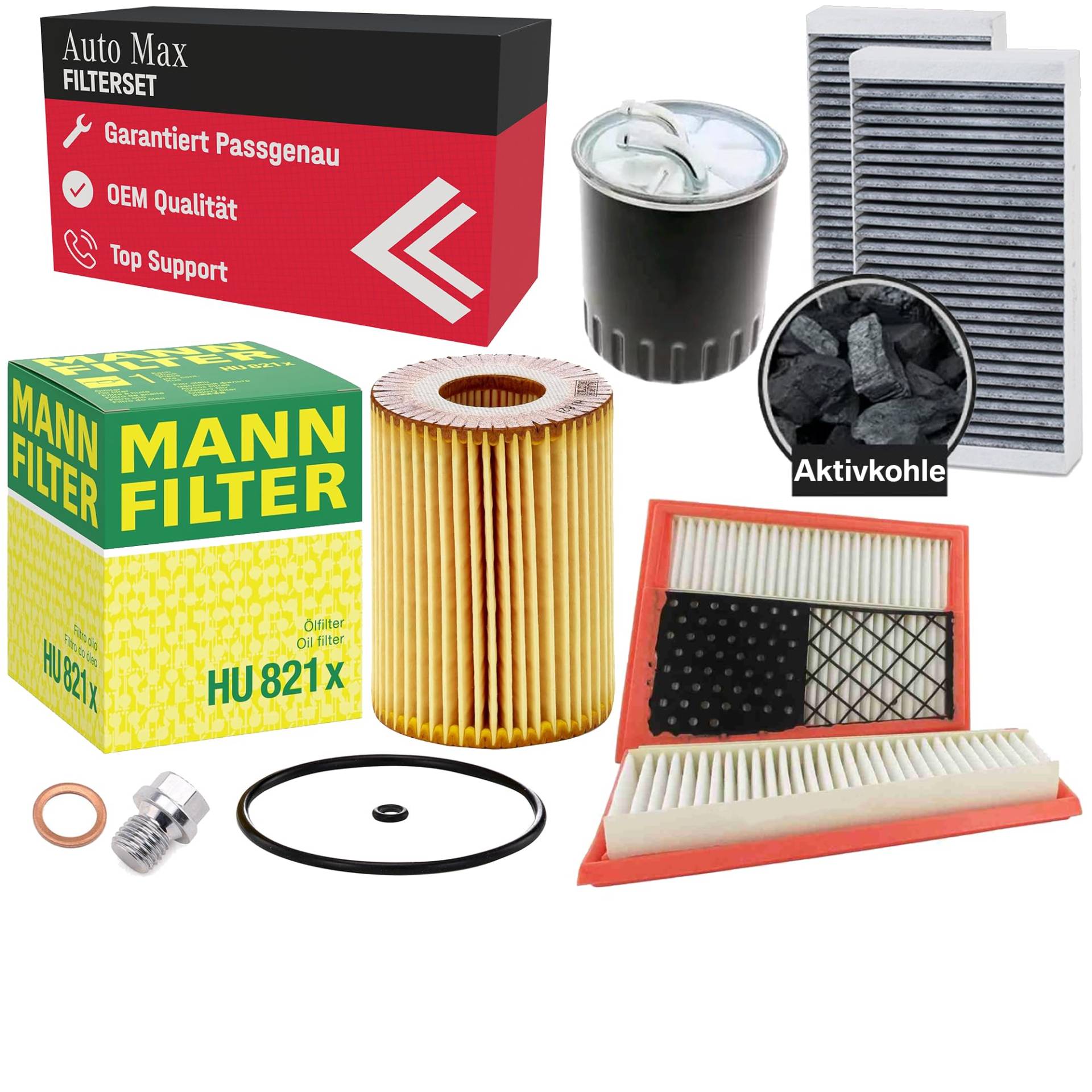 Filterset Inspektionspaket Mercedes M ML W164 | R-Klasse W251 | ML/R 280 CDi (190 PS) | ML/R 320 CDi (224 PS) | Diesel von mbmax