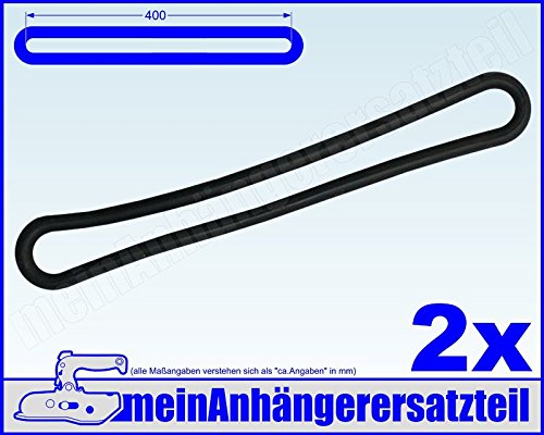 2x Gummi Spannring Gummiband für Pkw Anhänger Planen Anhängerplane 400mm schwarz von meinAnhängerersatzteil