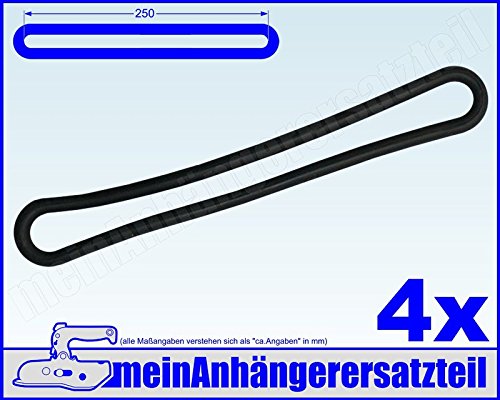 4X Gummi Spannring Gummiband für Pkw Anhänger Planen Anhängerplane 250mm schwarz von meinAnhängerersatzteil