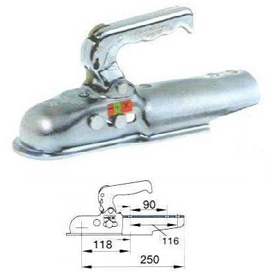 ALBE Berndes Zugkugelkupplung Kugelkupplung 70mm Zugrohr EM 150 R G 05370 für Pkw Anhänger von meinAnhängerersatzteil