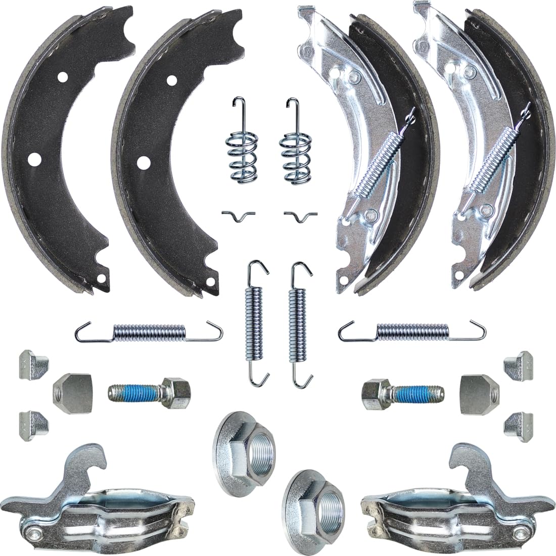 meinAnhängerersatzteil Komplettset Bremsbacken Bremsbeläge für Knott Bremse 20-2425/1 20-964/1 200x50mm von meinAnhängerersatzteil