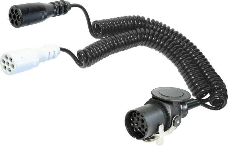 meinAnhängerersatzteil Telekabel Elektrowendel Spiralkabel LKW Kabel 24V 15 pol ISO 12098-2X 7pol. von meinAnhängerersatzteil