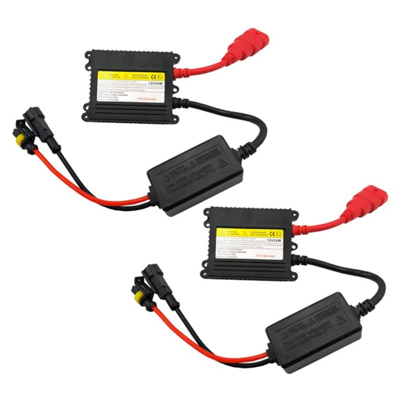 meiyan 2Pcs DC12V 55W HID Ballast Block Ignition Electronic Digital Slim Ballast für HID Kit H1 H3 H7 H8 H11 9005 9006 H4 von meiyan