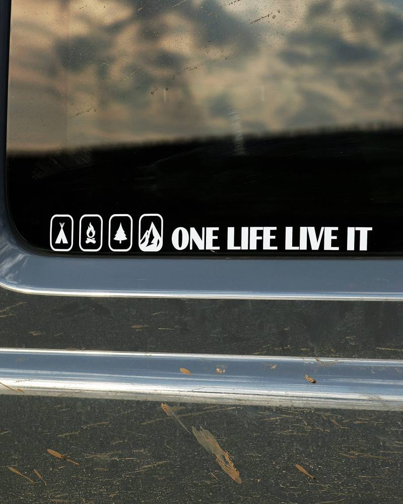 melivince Sticker Aufkleber One Life Live It Offroad passend für Defender Land Rover Jeep Jimny 4x4 4wd Adventure Camping von melivince