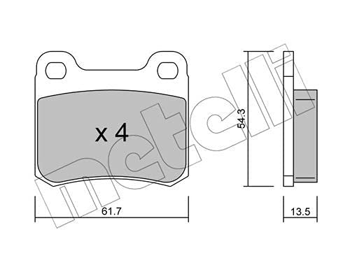 metelligroup 22-0092-0 - Made in Italy - Bremsbeläge von metelligroup