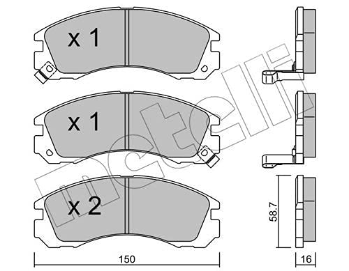 metelligroup 22-0134-0 Bremsbeläge, Made in Italy, Ersatzteile für Autos, ECE R90-zertifiziert, Kupferfrei von metelligroup