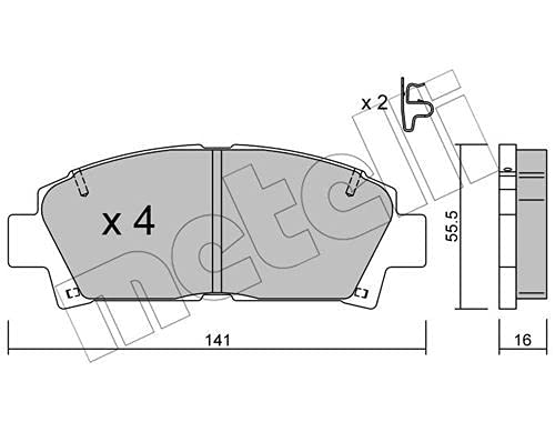 metelligroup 22-0166-0 - Bremsbeläge von metelligroup