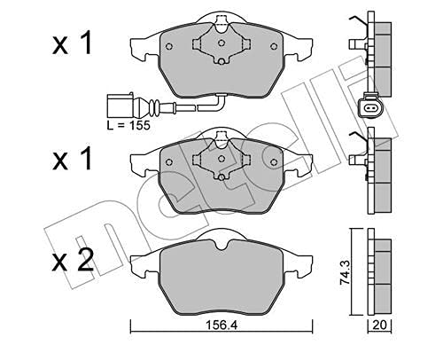 metelligroup 22-0181-4 Bremsbeläge, Made in Italy, Ersatzteile für Autos, ECE R90-zertifiziert, Kupferfrei von metelligroup