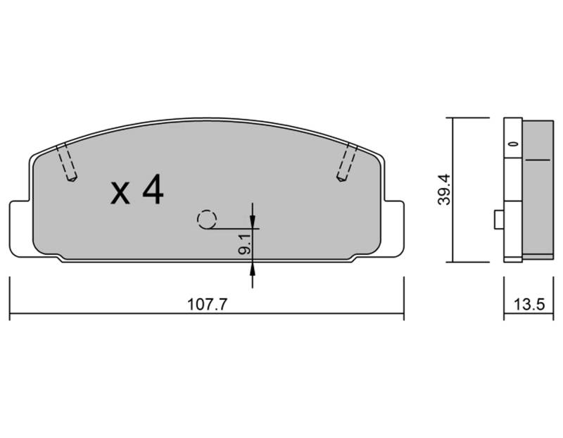 metelligroup 22-0302-1 Bremsbeläge, Made in Italy, Ersatzteile für Autos, ECE R90-zertifiziert, Kupferfrei von metelligroup