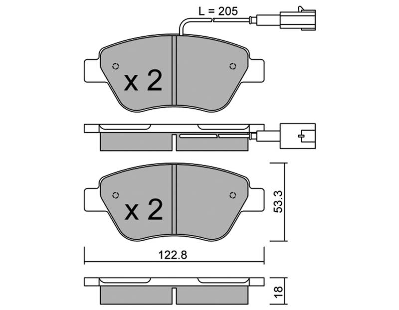 metelligroup 22-0321-3 Bremsbeläge, Made in Italy, Ersatzteile für Autos, ECE R90-zertifiziert, Kupferfrei von metelligroup