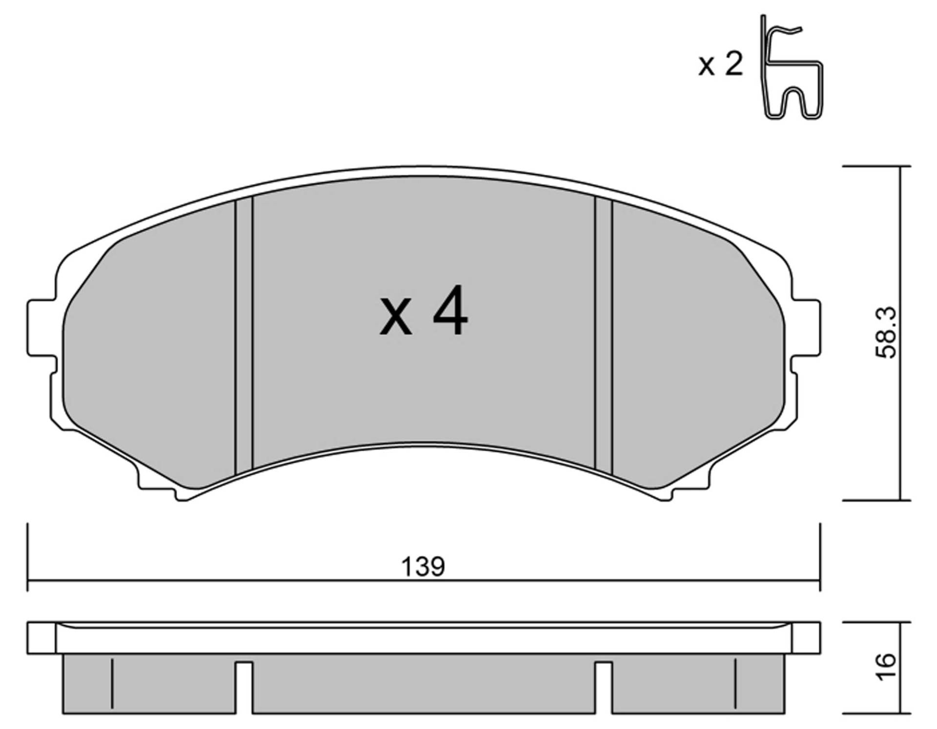 metelligroup 22-0399-0 - Made in Italy - Bremsbeläge von metelligroup