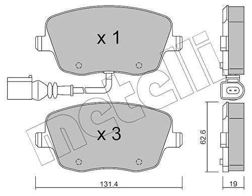 metelligroup 22-0547-1 - Made in Italy - Bremsbeläge von metelligroup