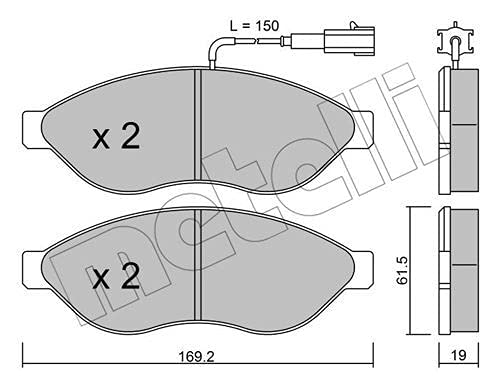 metelligroup 22-0708-1 Bremsbeläge, Made in Italy, Ersatzteile für Autos, ECE R90-zertifiziert, Kupferfrei von metelligroup