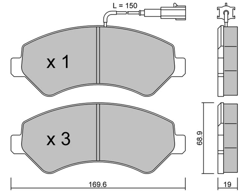 metelligroup 22-0709-0 Bremsbeläge, Made in Italy, Ersatzteile für Autos, ECE R90-zertifiziert, Kupferfrei von metelligroup