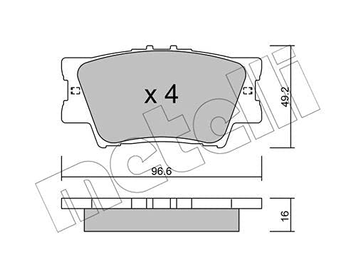 metelligroup 22-0749-0 - Made in Italy - Bremsbeläge von metelligroup