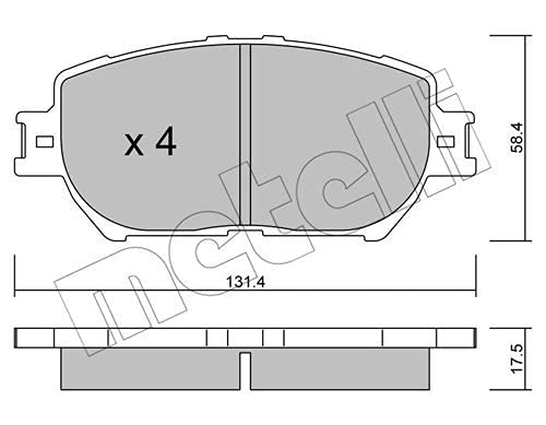 metelligroup 22-0751-0 - Bremsbeläge von metelligroup