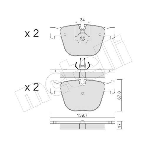 metelligroup 22-0773-0 - Made in Italy - Bremsbeläge von metelligroup