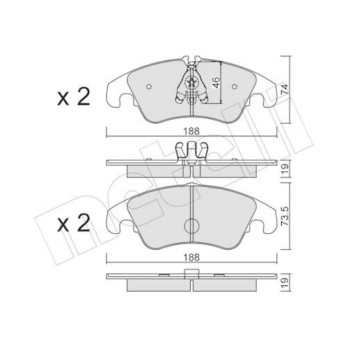 metelligroup 22-0775-4 - Made in Italy - Bremsbeläge von metelligroup