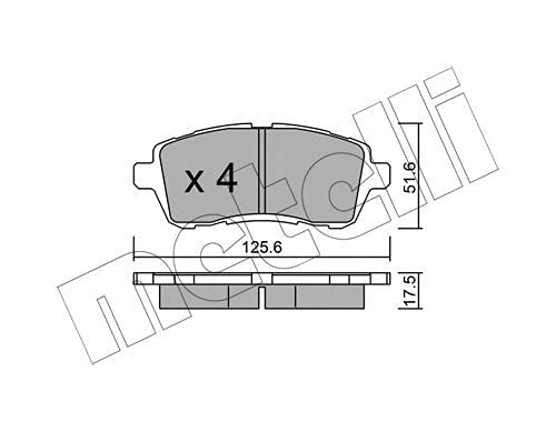 metelligroup 22-0793-2 Bremsbeläge, Made in Italy, Ersatzteile für Autos, ECE R90-zertifiziert, Kupferfrei von metelligroup