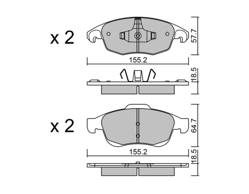 metelligroup 22-0800-0 Bremsbeläge, Made in Italy, Ersatzteile für Autos, ECE R90-zertifiziert, Kupferfrei von metelligroup