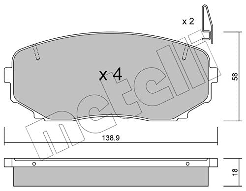 metelligroup 22-0872-0 - Bremsbeläge von metelligroup