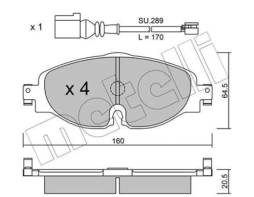 metelligroup 22-0950-0K Bremsbeläge, Made in Italy, Ersatzteile für Autos, ECE R90-zertifiziert, Kupferfrei von metelligroup