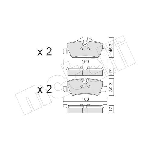 metelligroup 22-1014-0 - Made in Italy - Bremsbeläge von metelligroup