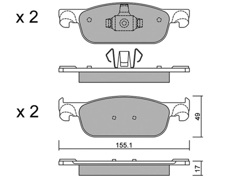 metelligroup 22-1109-0 Bremsbeläge, Made in Italy, Ersatzteile für Autos, ECE R90-zertifiziert, Kupferfrei von metelligroup