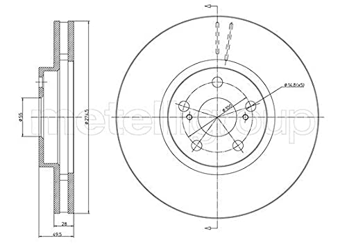 metelligroup 23-1059C - Bremsscheiben Lackiert von metelligroup