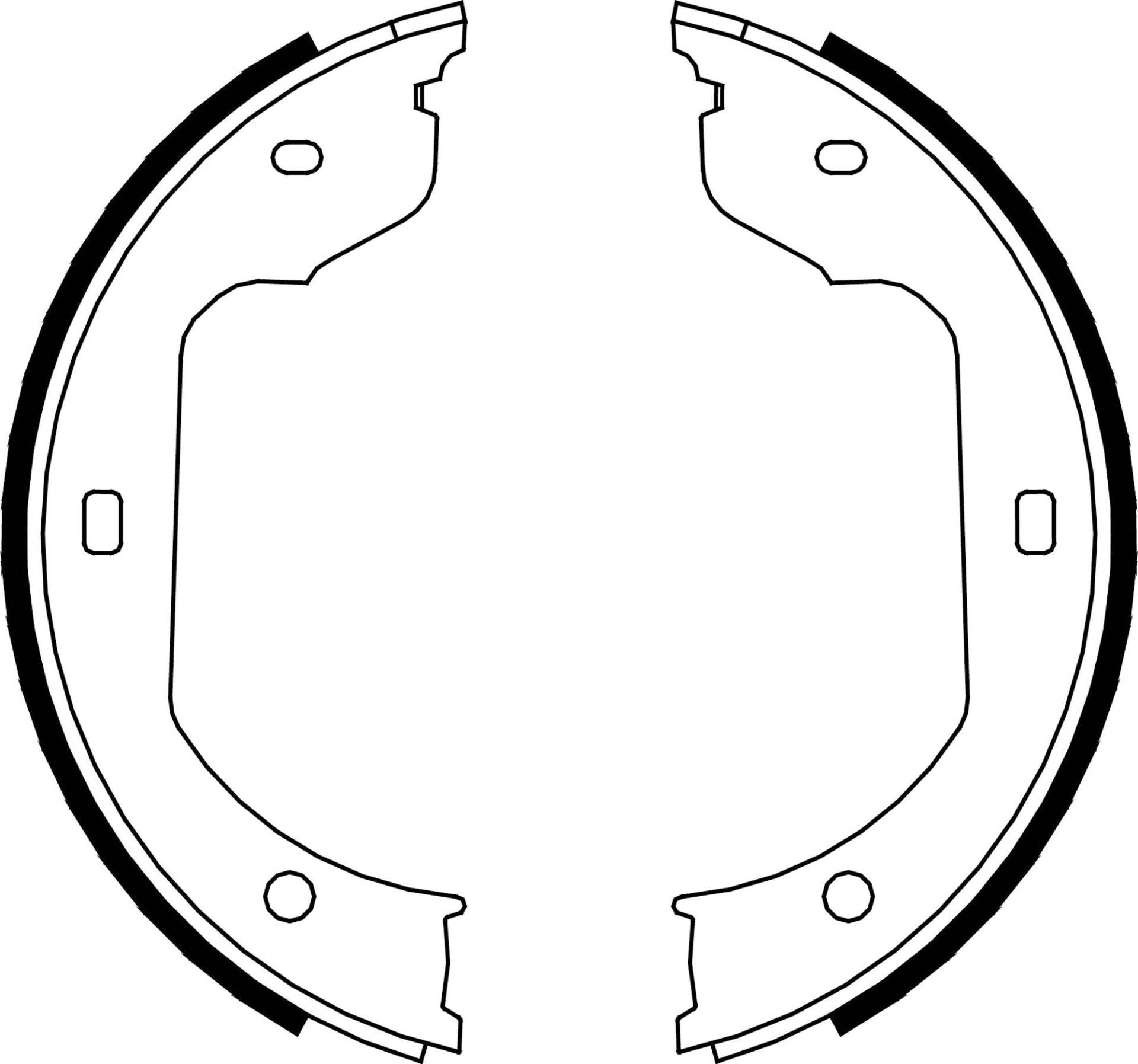 metelligroup 53-0019 Bremsbacken Made in Italy, Ersatzteil für Auto, Kit Bestehend aus 4 Teilen, ECE R90-Zertifiziert von metelligroup