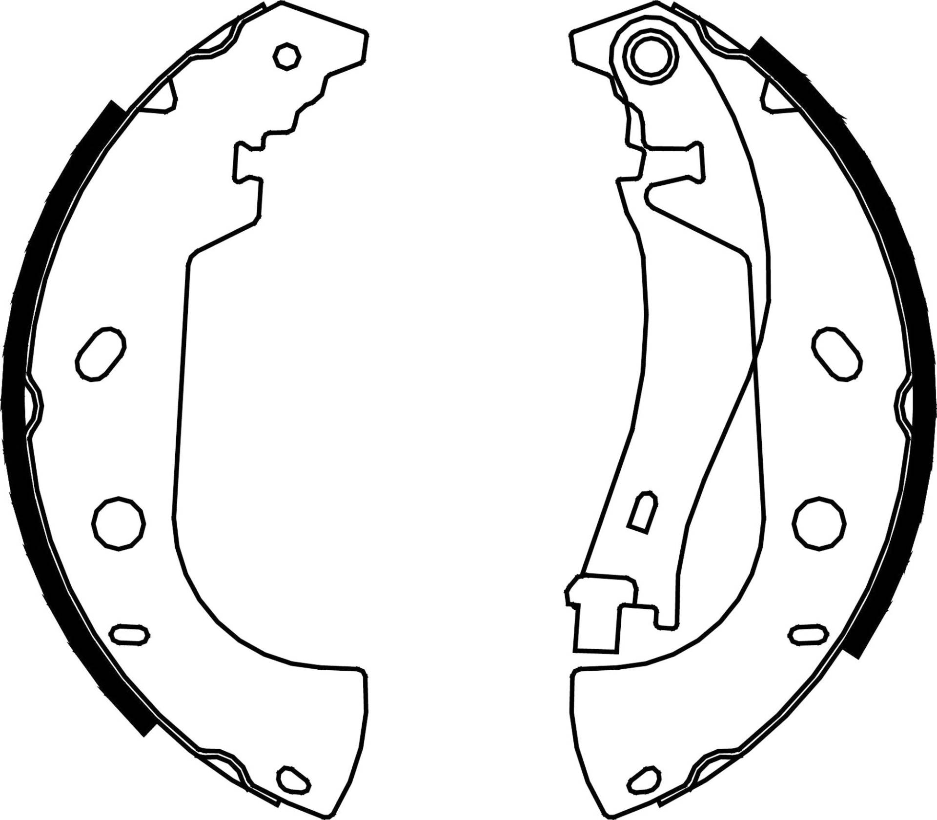 metelligroup 53-0075 Bremsbacken Made in Italy, Ersatzteil für Auto, Kit Bestehend aus 4 Teilen, ECE R90-Zertifiziert von metelligroup