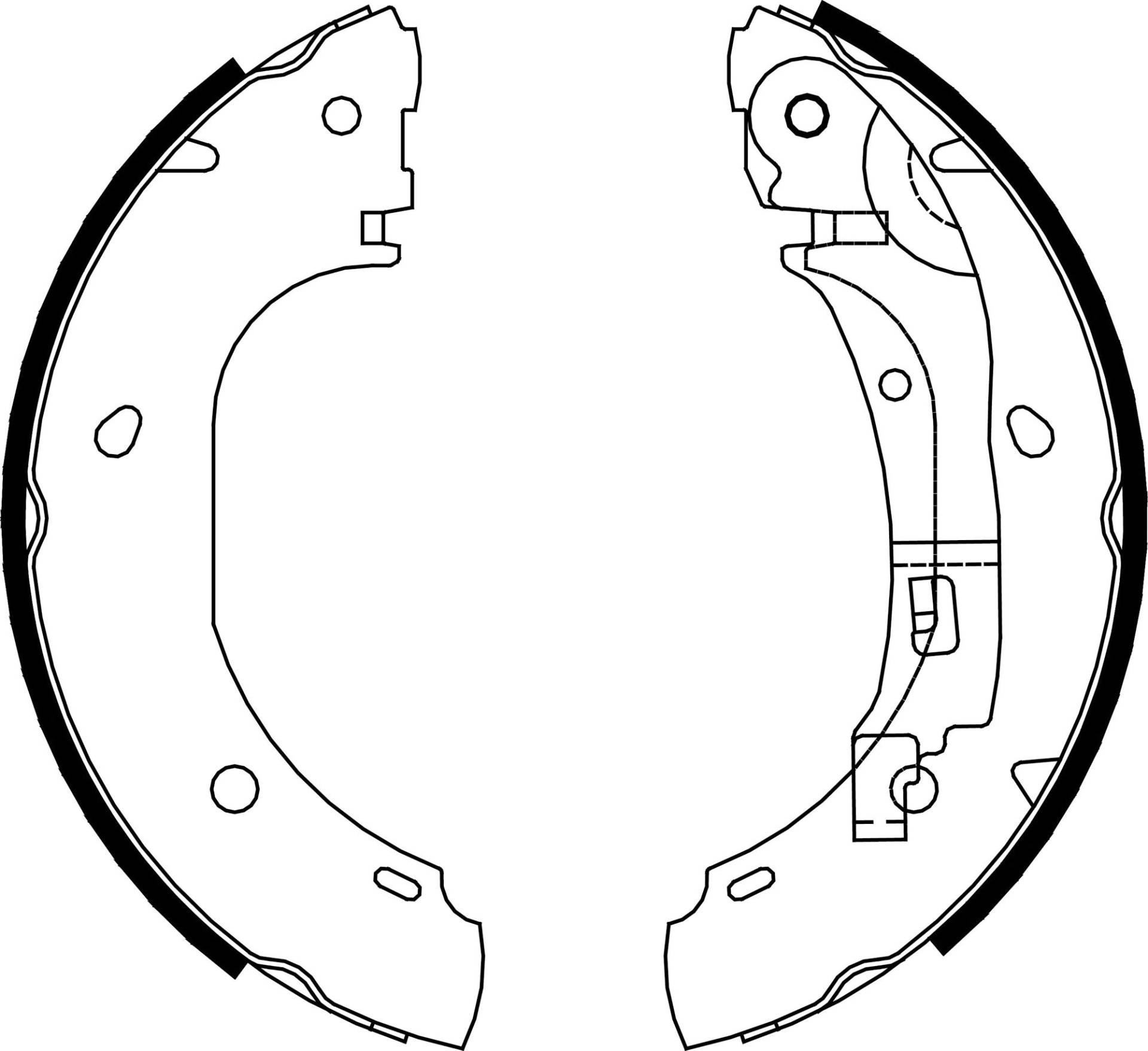 metelligroup 53-0082 Bremsbacken Made in Italy, Ersatzteil für Auto, Kit Bestehend aus 4 Teilen, ECE R90-Zertifiziert von metelligroup