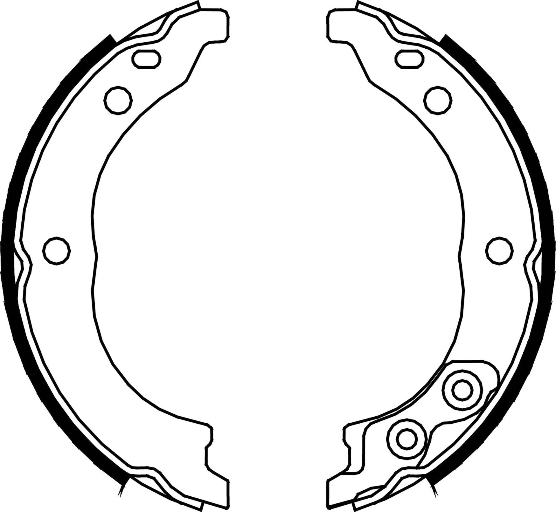 metelligroup 53-0089 Bremsbacken Made in Italy, Ersatzteil für Auto, Kit Bestehend aus 4 Teilen, ECE R90-Zertifiziert von metelligroup