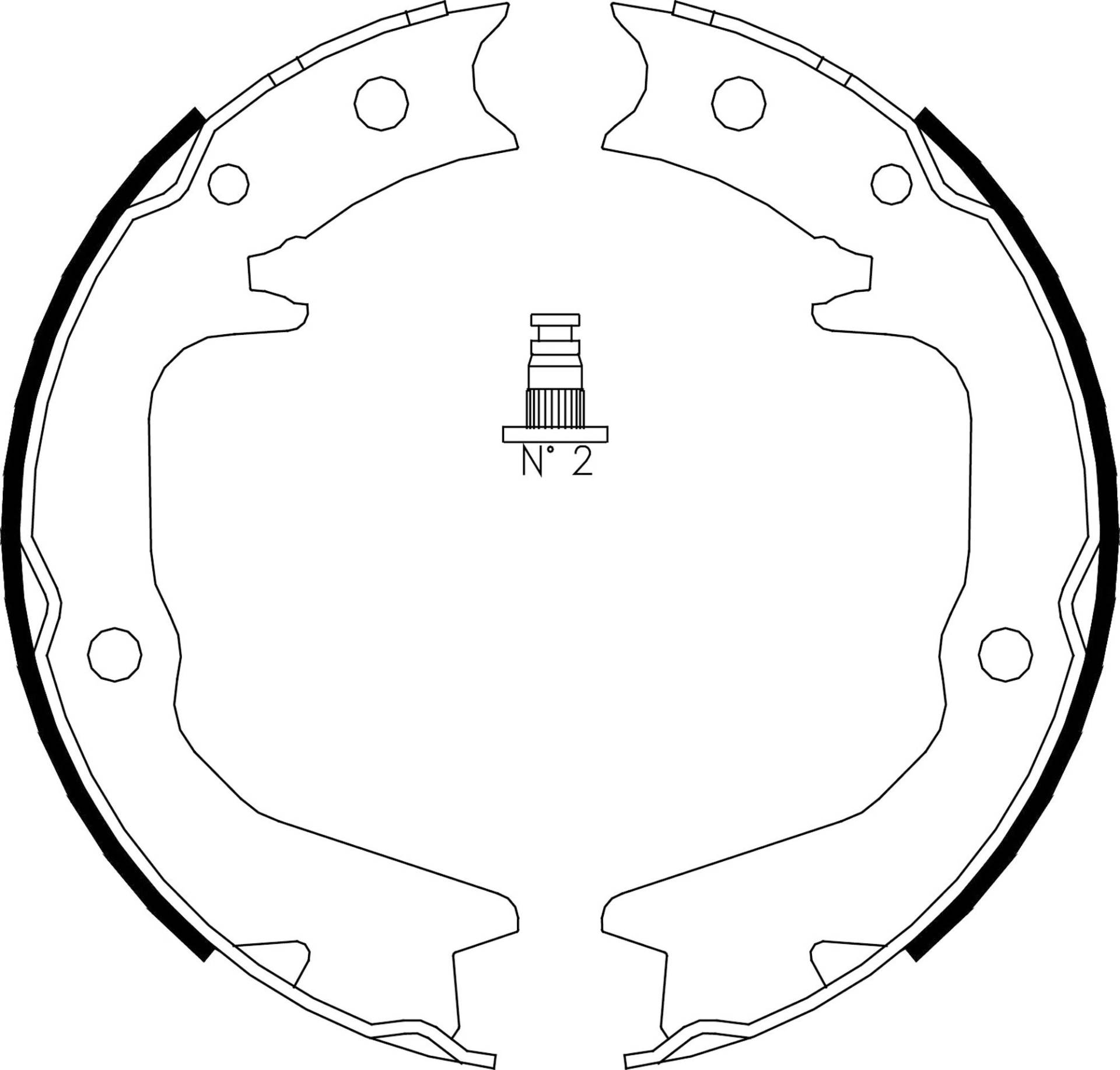 metelligroup 53-0265 Bremsbacken Made in Italy, Ersatzteil für Auto, Kit Bestehend aus 4 Teilen, ECE R90-Zertifiziert von metelligroup