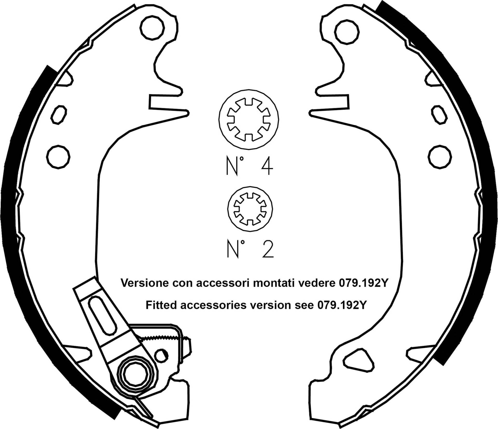 metelligroup 53-0320Y Bremsbacken Made in Italy, Ersatzteil für Auto, Kit Bestehend aus 4 Teilen, ECE R90-Zertifiziert von metelligroup